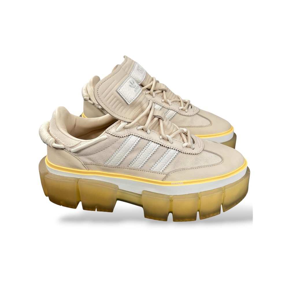 Adidas Ivy Park Super Super Sleek Platfor Sneakers Beige Yellow GZ389 Womens 9.5